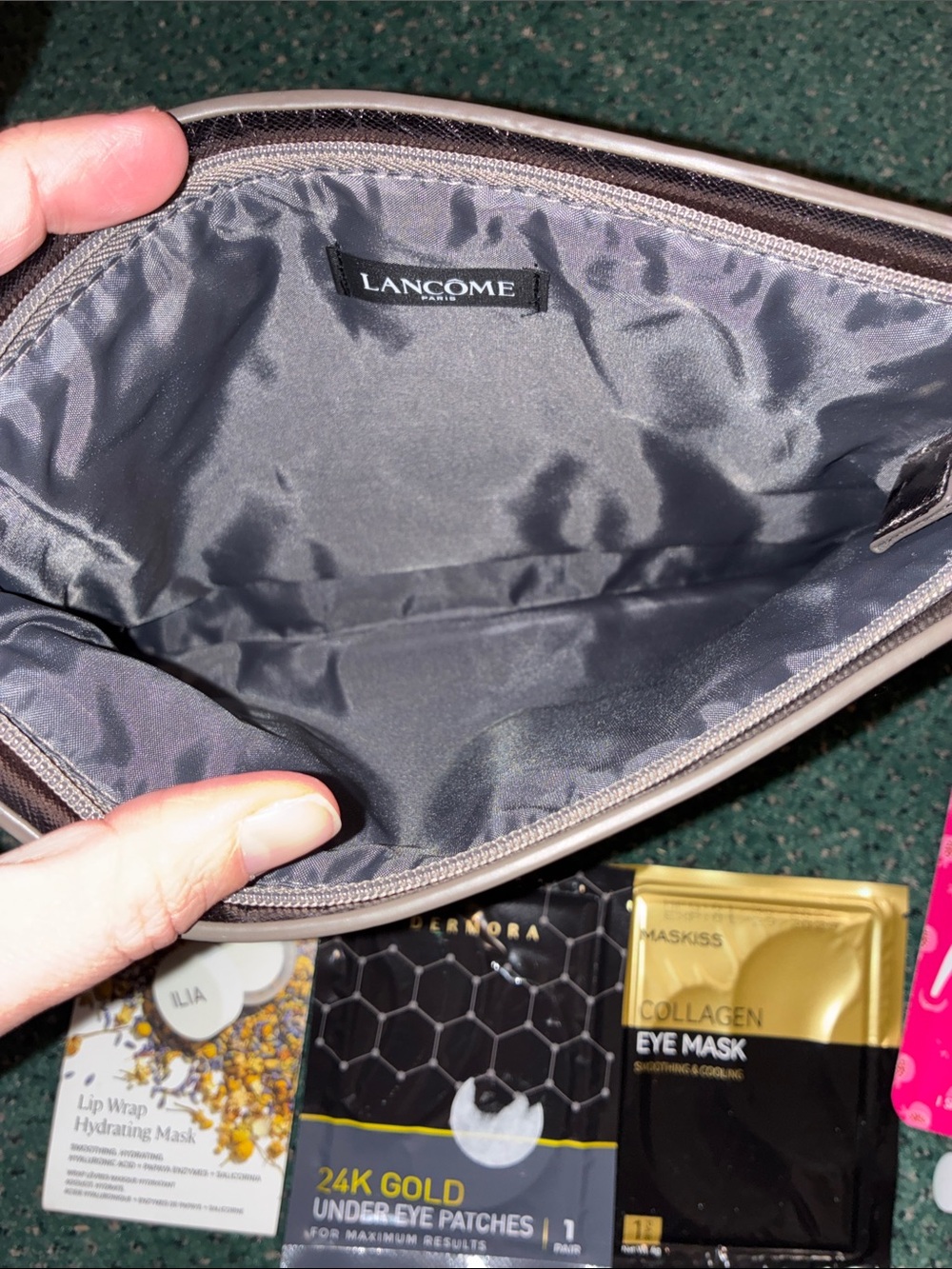 Lancôme 12 pc Metallic Rose Cosmetic Travel Pouch Bundle - Picture 4 of 6